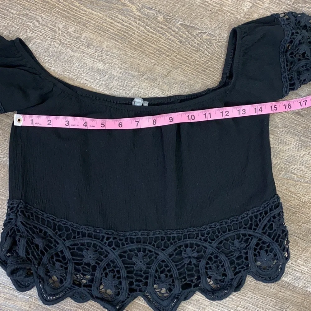 Charlotte Russe Black crop Top Small